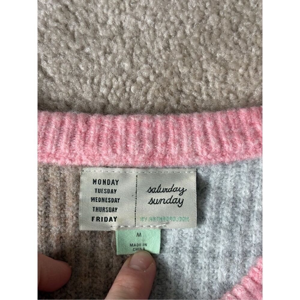 Anthropologie Saturday Sunday Lounge set‎ Top Cardigan size M Taupe Gray - Picture 6 of 12